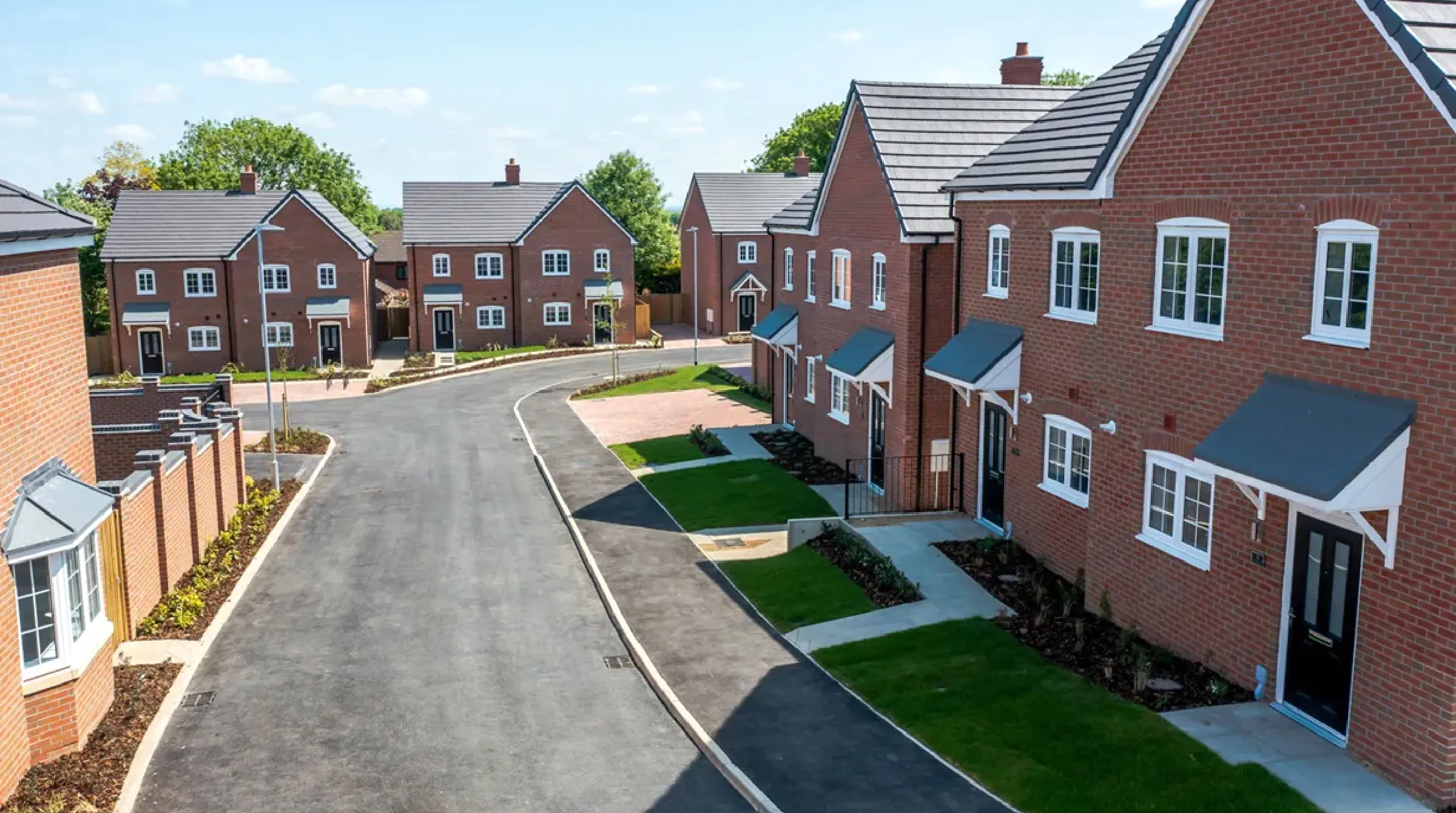 Street scene within a completed Lafford Living development.