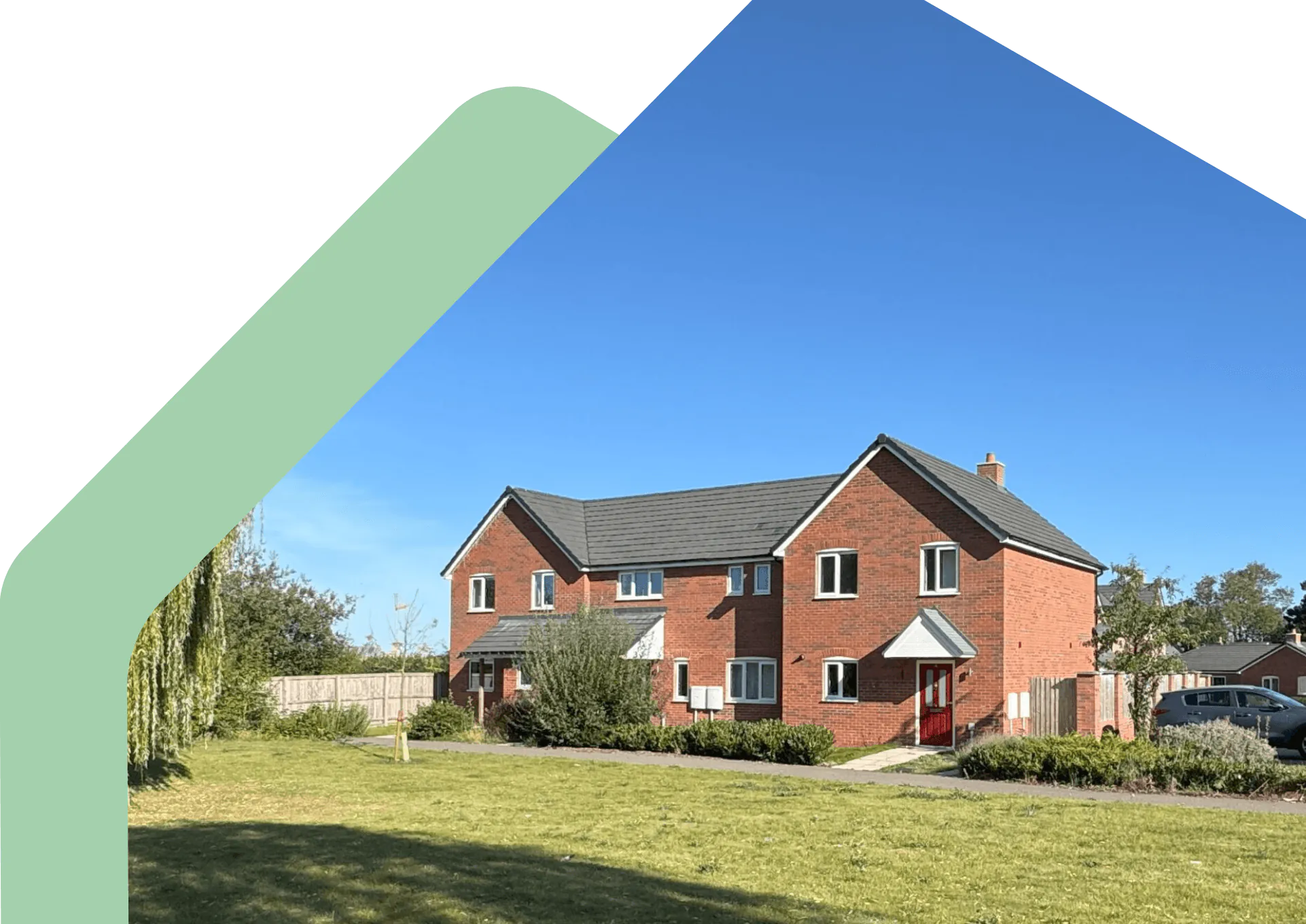 Lafford Living homes with open green space and landscaped surroundings.