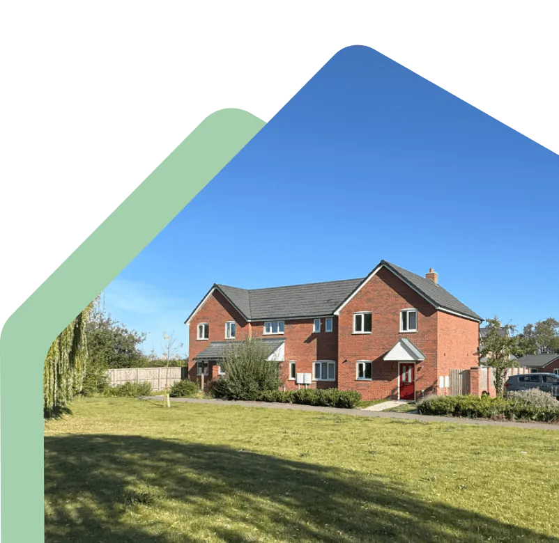 Modern rental homes by Lafford Living with green open space.