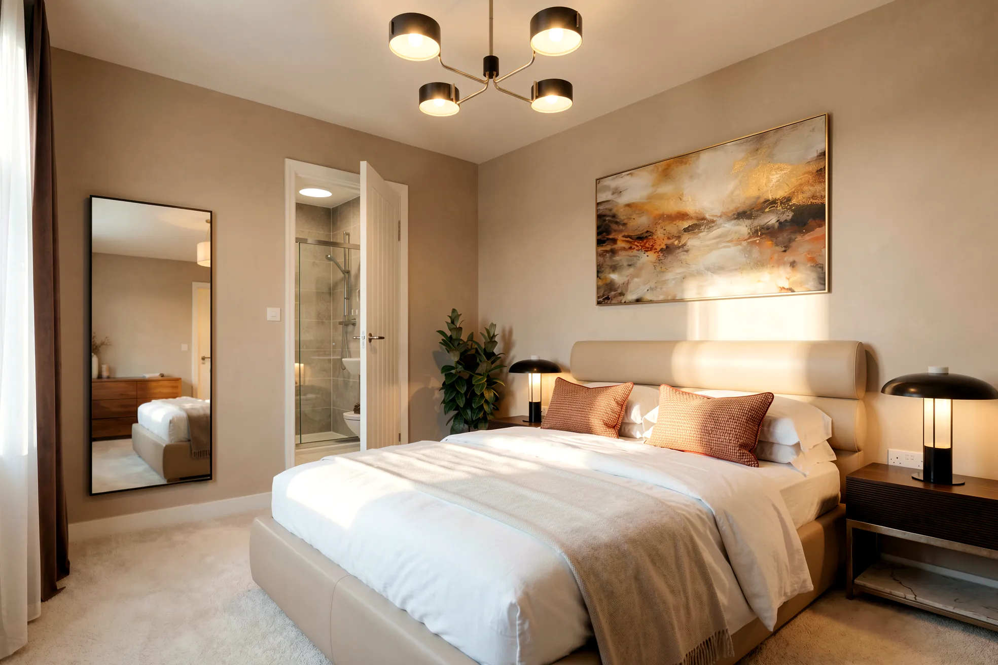 CGI of Bedroom 1 in a typical 5 bedroom Lafford New Homes property at The Orchards, Greylees.