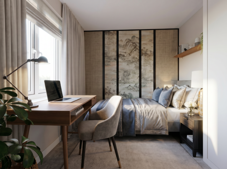 CGI of Bedroom 5 in a typical 5 bedroom Lafford New Homes property at The Orchards, Greylees