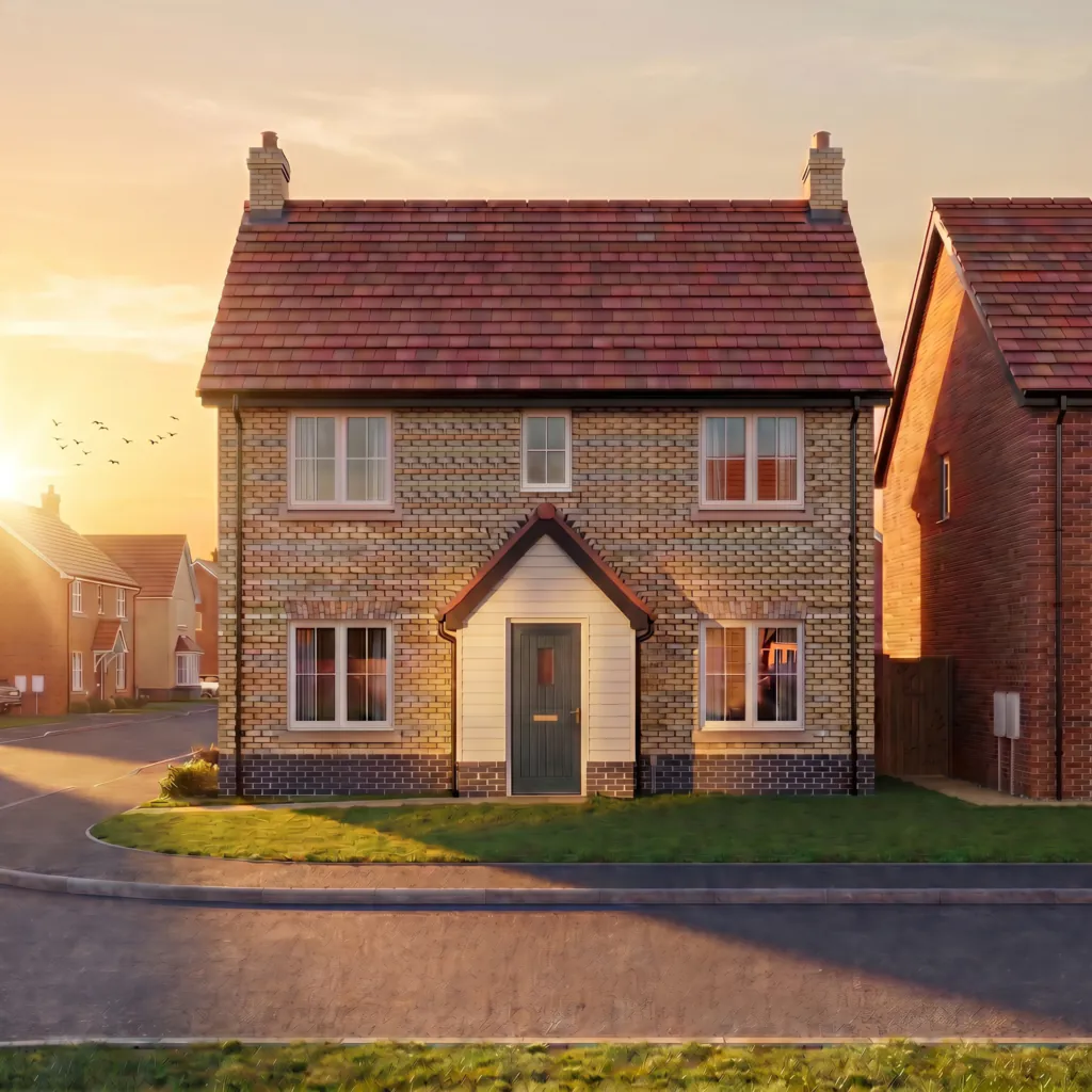 1 Fenlight Way, Kirton PE20 1FP 5 CGI front elevation of The Tattershall at Goose Court, Kirton, 3 bedroom detached home with garage and driveway.