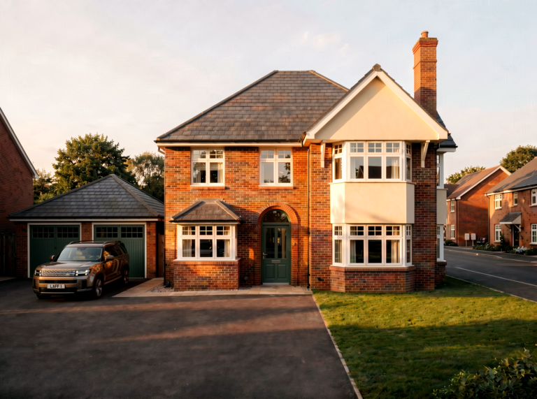 CGI of The Haxey 5 bedroom detached home with detached single garage at The Orchards Greylees.