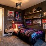 CGI of a car-themed Bedroom 3 in a typical 4 bedroom semi-detached Lafford New Homes property at The Orchards, Greylees.