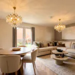 CGI of an alternative living room in a typical 4 bedroom semi-detached Lafford New Homes property at The Orchards, Greylees.