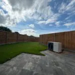 Private rear garden with patio area at Plot 3 The Crowland, Beacon Hollow, Washingborough.