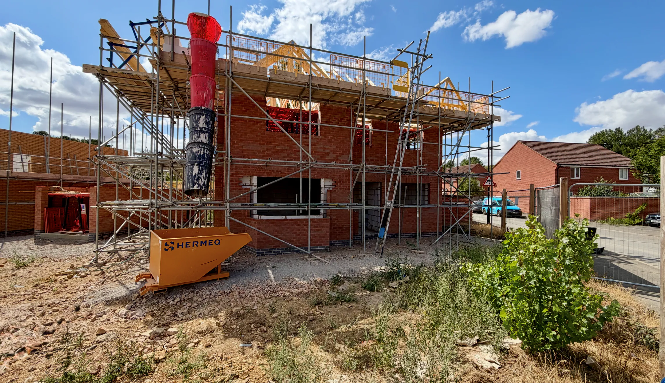 The Quadring show home construction progress at The Orchards Greylees